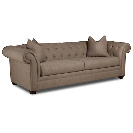 Traditional Chesterfield Sofa with Rolled Arms